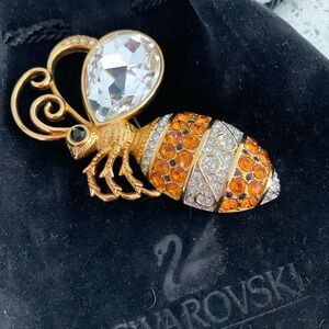 Swarovski Stunning Bumble Bee Brooch/ Pin  stamped Large  3” New never worn!!!!
